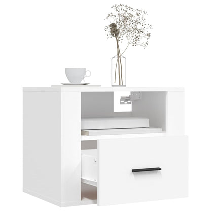 Wall-mounted Bedside Cabinet White 50x36x40 cm