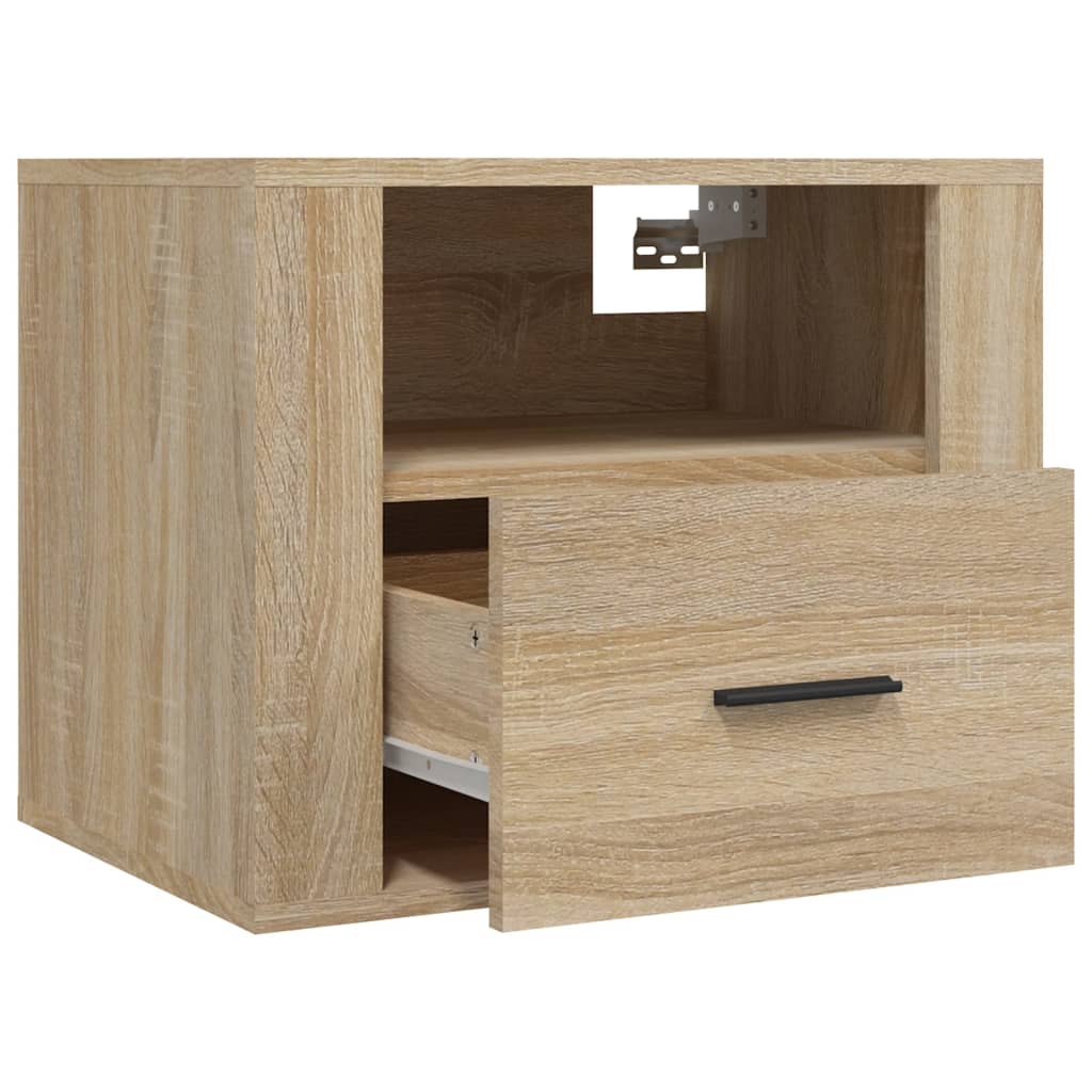 Wall-mounted Bedside Cabinets 2 pcs Sonoma Oak 50x36x40 cm