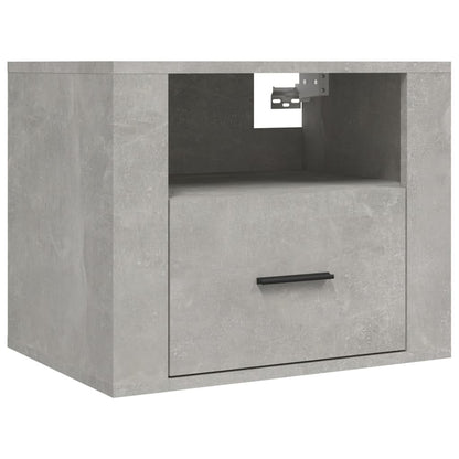 Wall-mounted Bedside Cabinet Concrete Grey 50x36x40 cm