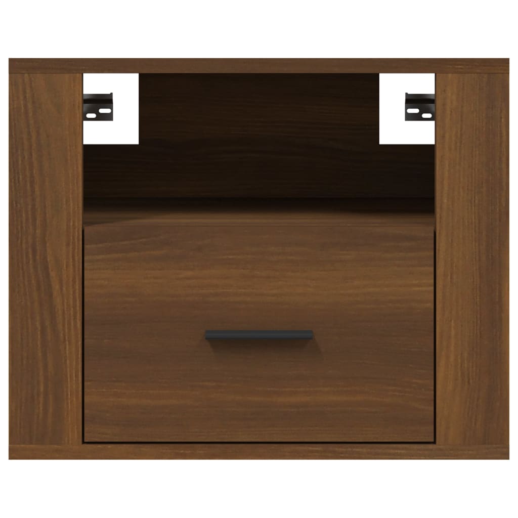 Wall-mounted Bedside Cabinet Brown Oak 50x36x40 cm