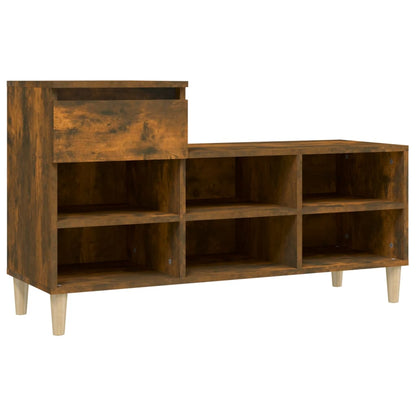 Shoe Cabinet Smoked Oak 102x36x60 cm Engineered Wood