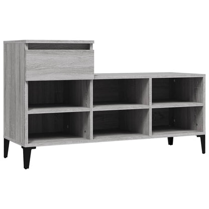 Shoe Cabinet Grey Sonoma 102x36x60 cm Engineered Wood