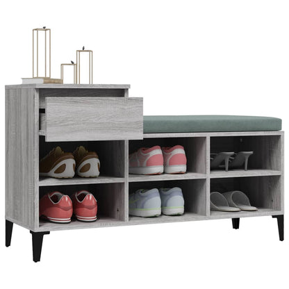 Shoe Cabinet Grey Sonoma 102x36x60 cm Engineered Wood