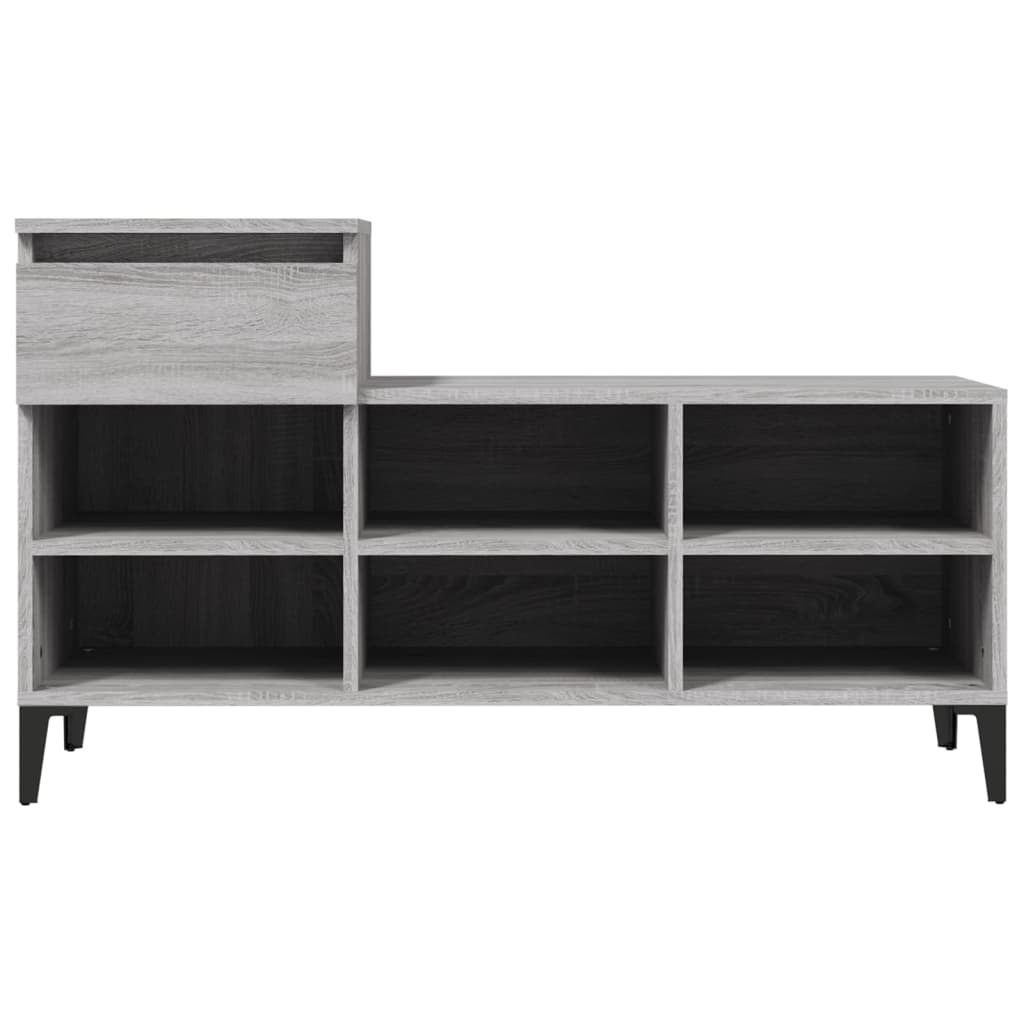 Shoe Cabinet Grey Sonoma 102x36x60 cm Engineered Wood