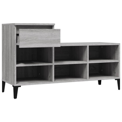 Shoe Cabinet Grey Sonoma 102x36x60 cm Engineered Wood