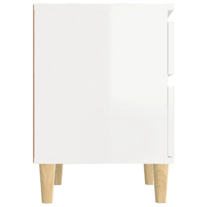 Bedside Cabinets 2 pcs High Gloss White 40x35x50 cm