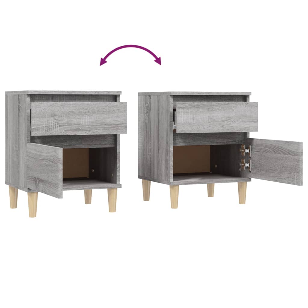 Bedside Cabinet Grey Sonoma 40x35x50 cm