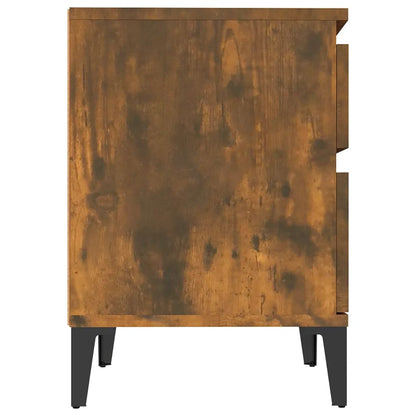 Bedside Cabinet Smoked Oak 40x35x50 cm