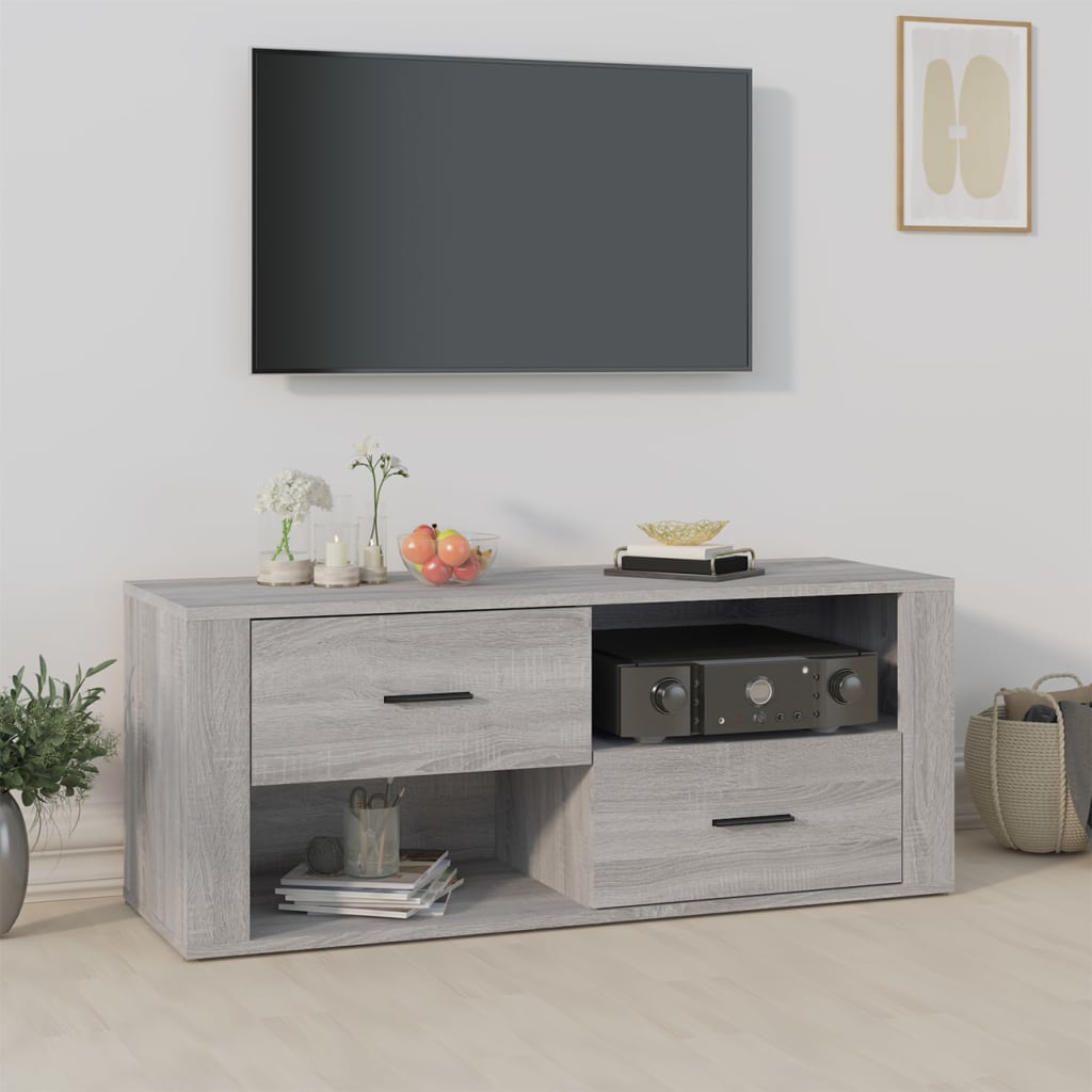 TV Cabinet Grey Sonoma 100x35x40 cm Engineered Wood