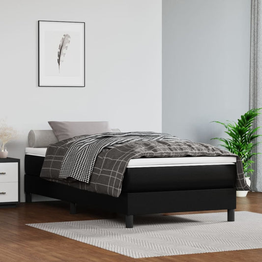 Bed Frame without Mattress Black Single Faux Leather (UK/IE/FI/NO only)