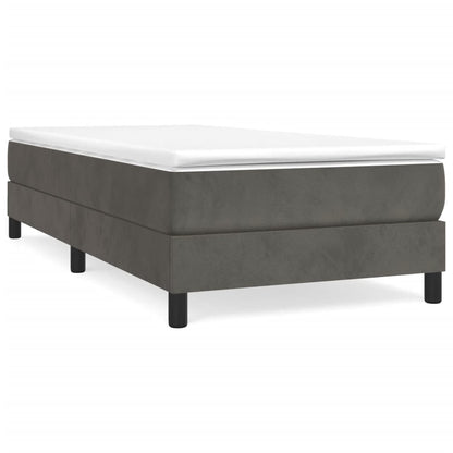 Bed Frame without Mattress Dark Grey Single Velvet (UK/IE/FI/NO only)