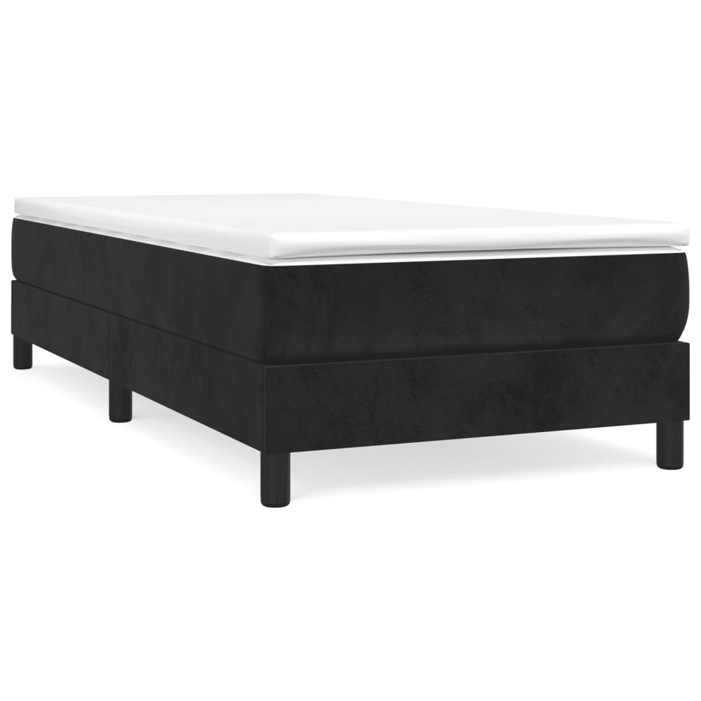 Bed Frame without Mattress Black Single Velvet (UK/IE/FI/NO only)