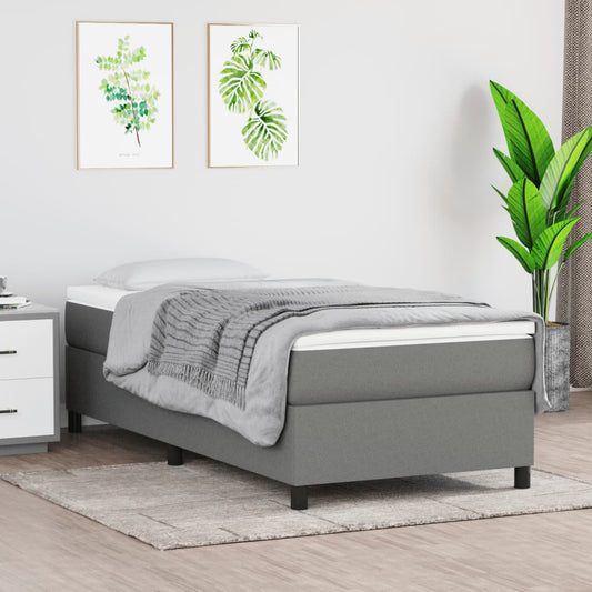 Bed Frame without Mattress Dark Grey Single Fabric (UK/IE/FI/NO only)