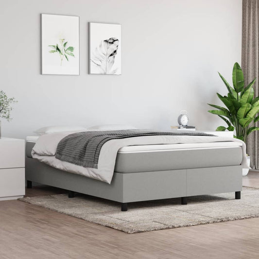 Bed Frame without Mattress Light Grey Double Fabric (UK/IE/FI/NO only)