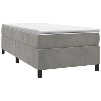 Bed Frame without Mattress Light Grey Single Velvet (UK/IE/FI/NO only)