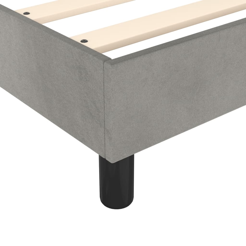 Bed Frame without Mattress Light Grey Single Velvet (UK/IE/FI/NO only)