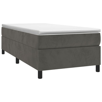 Bed Frame without Mattress Dark Grey Single Velvet (UK/IE/FI/NO only)