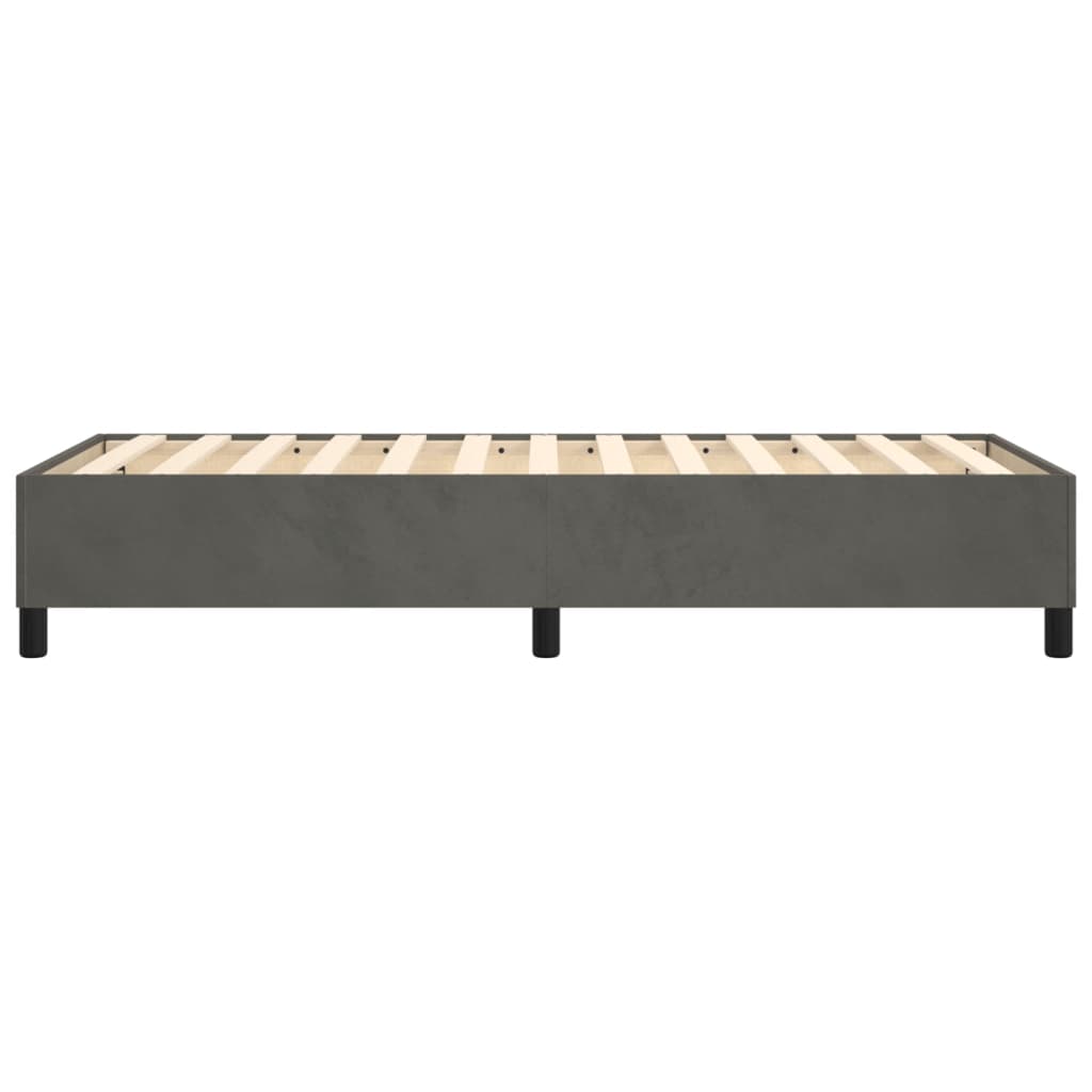 Bed Frame without Mattress Dark Grey Single Velvet (UK/IE/FI/NO only)