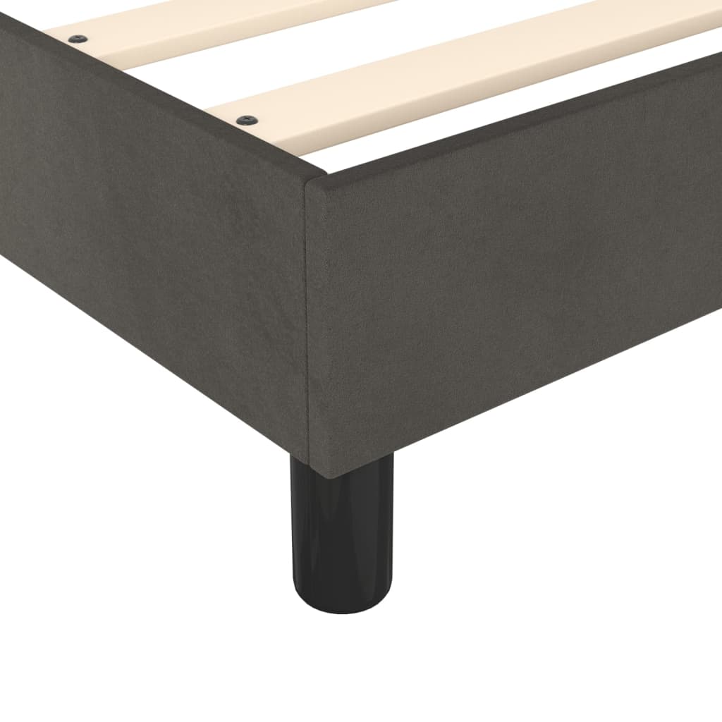 Bed Frame without Mattress Dark Grey Single Velvet (UK/IE/FI/NO only)