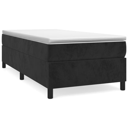 Bed Frame without Mattress Black Single Velvet (UK/IE/FI/NO only)