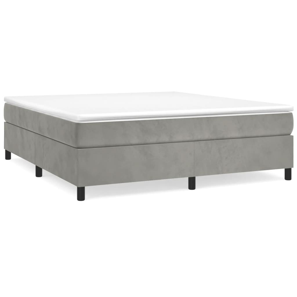 Bed Frame without Mattress Light Grey Super King Velvet (UK/IE/FI/NO only)