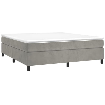 Bed Frame without Mattress Light Grey Super King Velvet (UK/IE/FI/NO only)