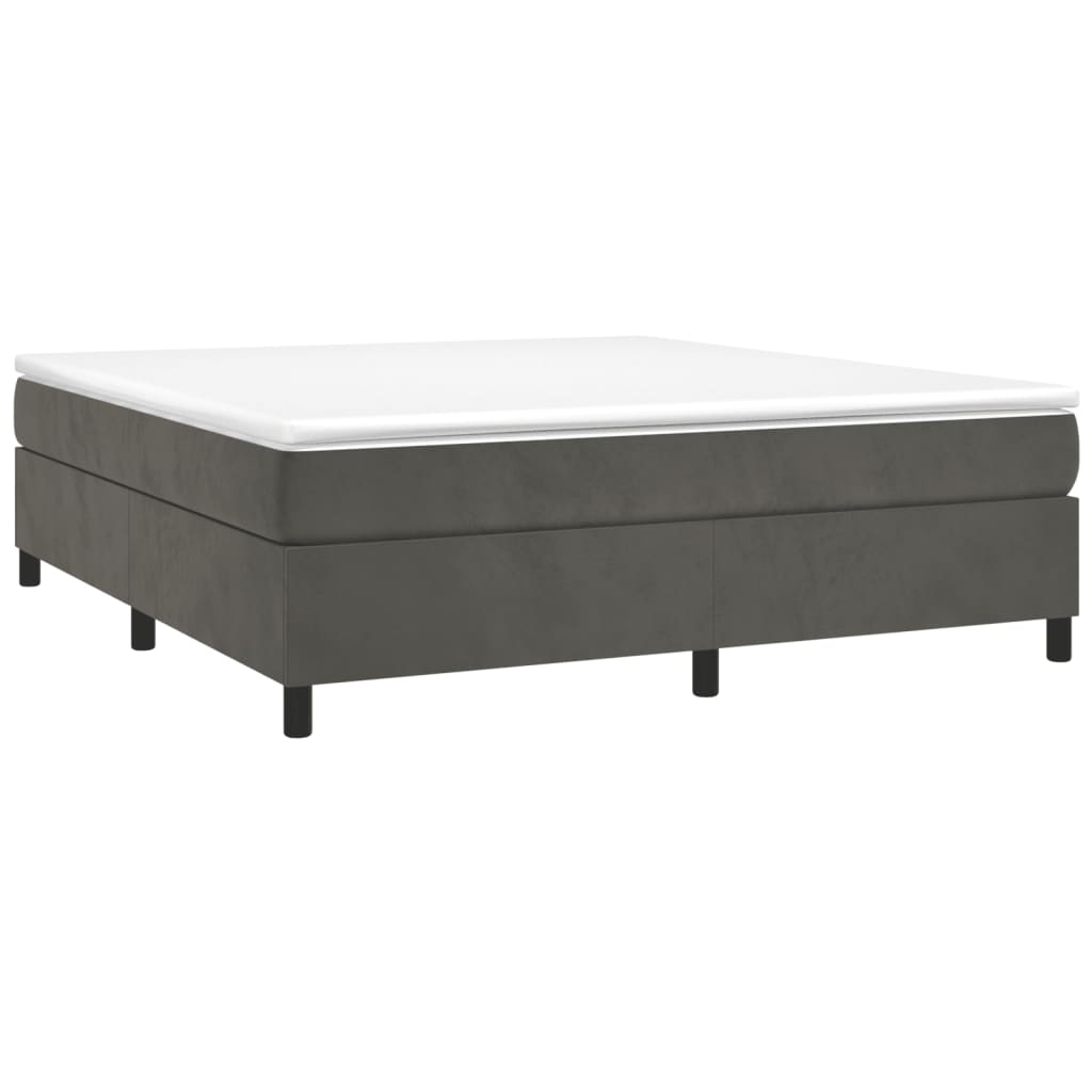 Bed Frame without Mattress Dark Grey Super King Velvet (UK/IE/FI/NO only)