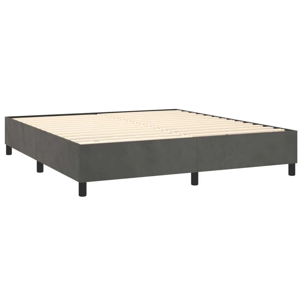 Bed Frame without Mattress Dark Grey Super King Velvet (UK/IE/FI/NO only)