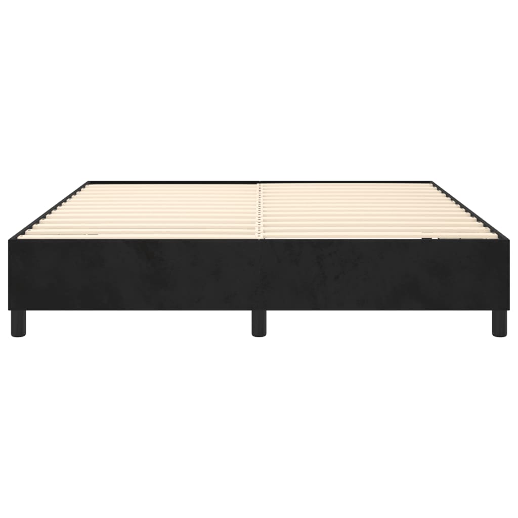 Box Spring Bed Frame Black 180x200 cm Super King Velvet