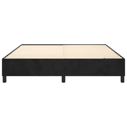 Box Spring Bed Frame Black 180x200 cm Super King Velvet