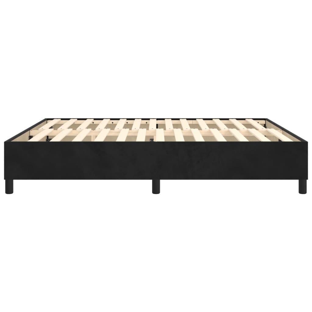 Box Spring Bed Frame Black 180x200 cm Super King Velvet