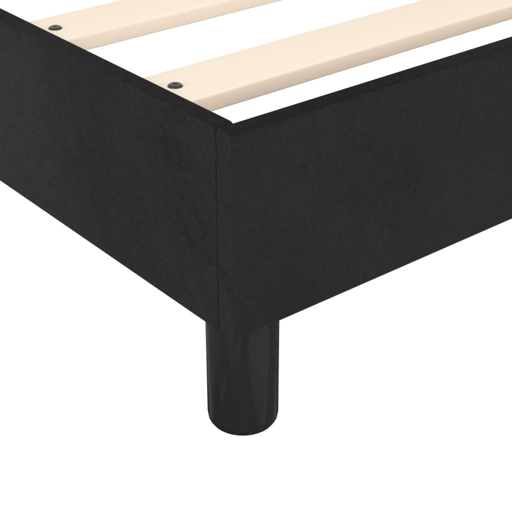 Box Spring Bed Frame Black 180x200 cm Super King Velvet