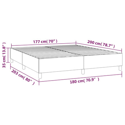 Box Spring Bed Frame Black 180x200 cm Super King Velvet