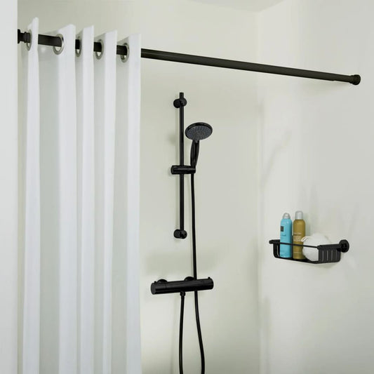 Sealskin Telescopic Shower Curtain Rod 125-220 cm Black