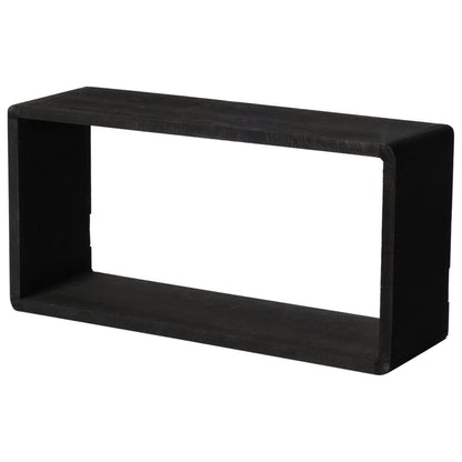 H&S Collection 3 Piece Wood Display Rack Set Black