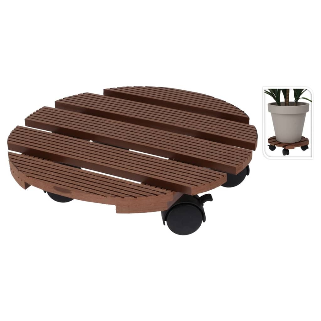 ProGarden Plant Trolley Round 29 cm Brown