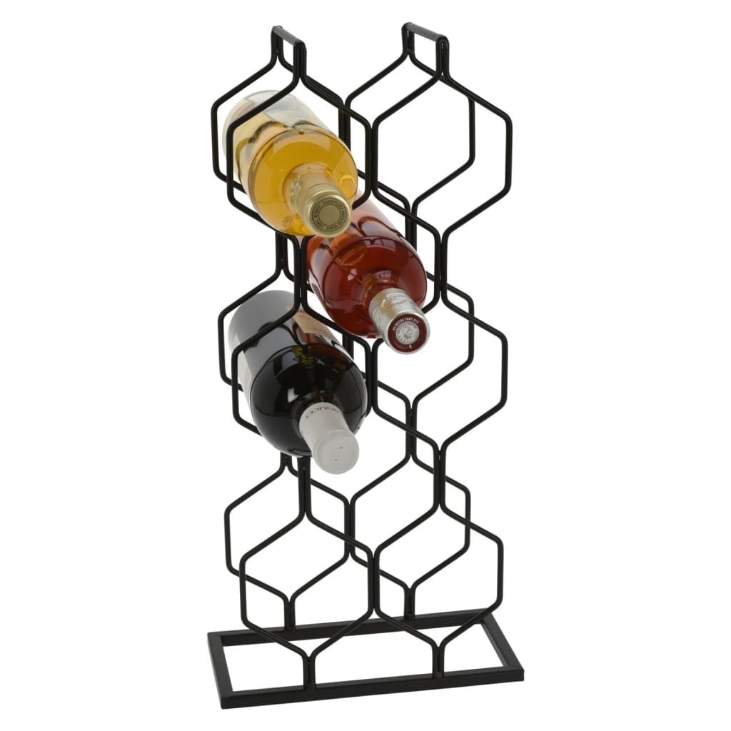 Home&Styling Wine Rack for 8 Bottles Metal Black