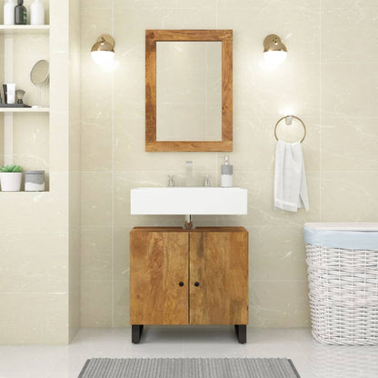 2 Piece Bathroom Furniture Set Solid Wood Mango