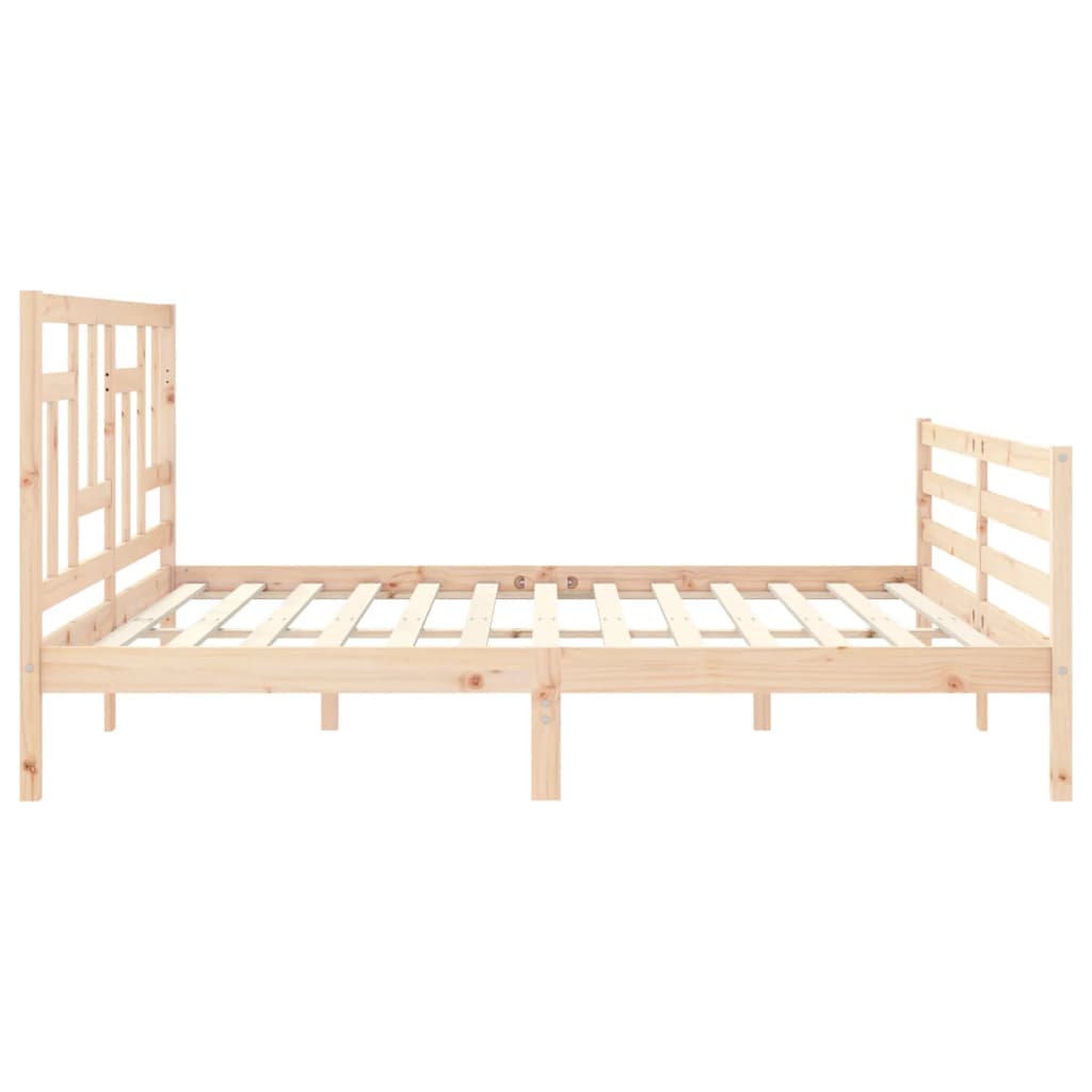 Bed Frame without Mattress Super King Size Solid Wood