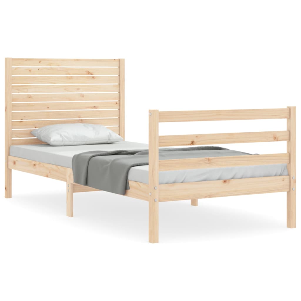 Bed Frame without Mattress 100x200 cm Solid Wood