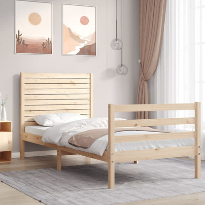 Bed Frame without Mattress 100x200 cm Solid Wood