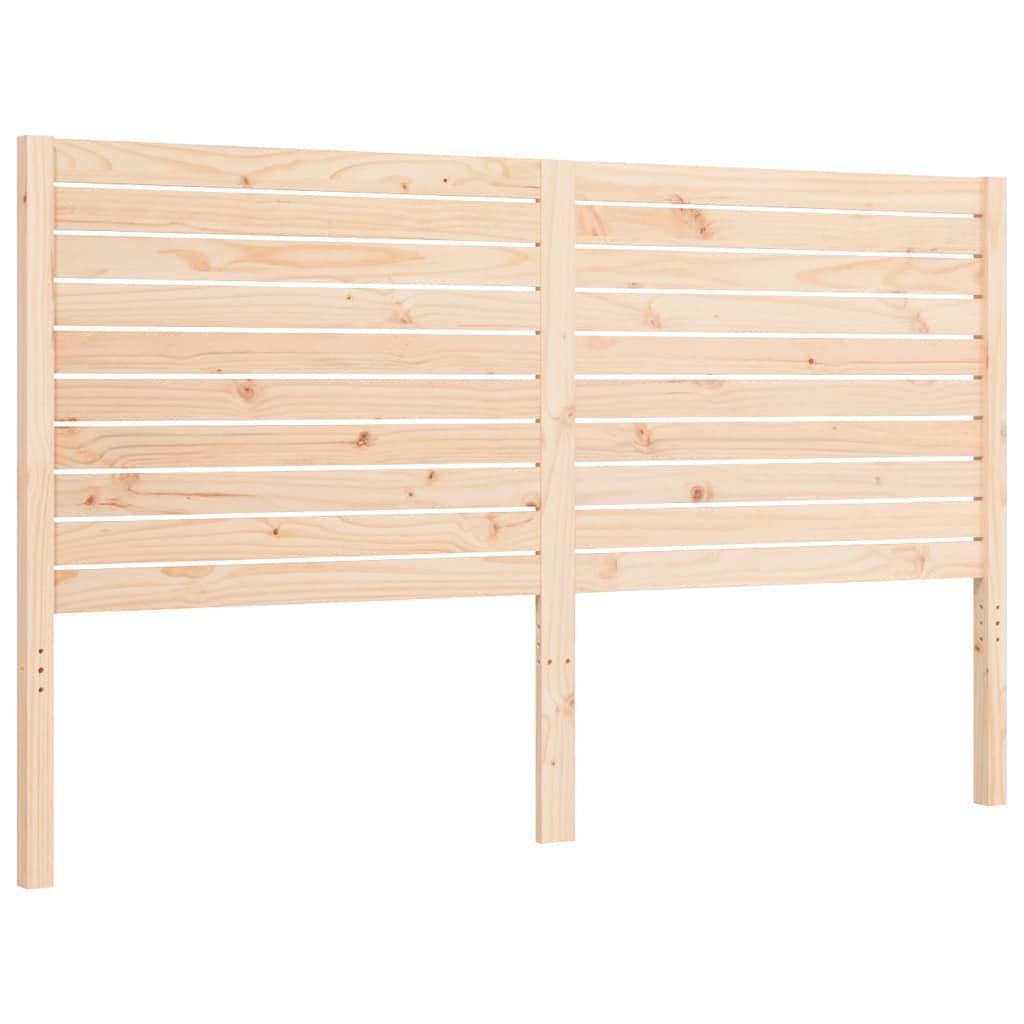 Bed Frame with Headboard King Size Solid Wood