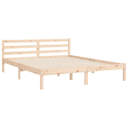 Bed Frame with Headboard King Size Solid Wood