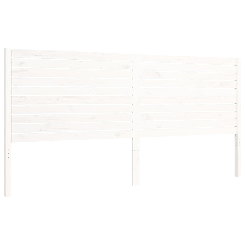 Bed Frame without Mattress White 200x200 cm Solid Wood