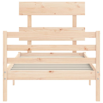 Bed Frame without Mattress Single Solid Wood