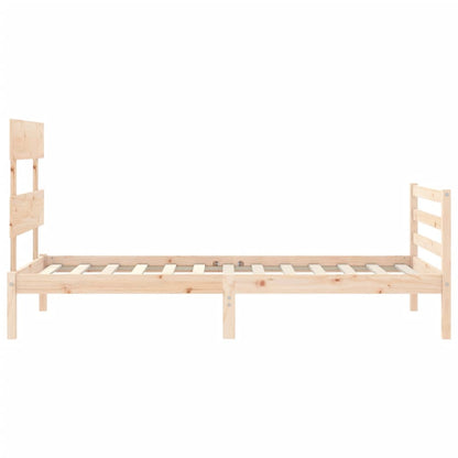 Bed Frame without Mattress Single Solid Wood