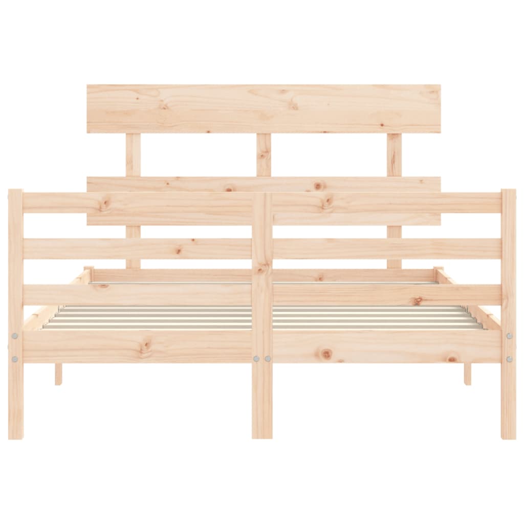 Bed Frame without Mattress Small Double Solid Wood