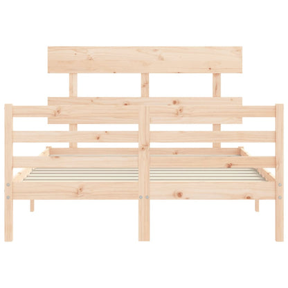 Bed Frame without Mattress Small Double Solid Wood