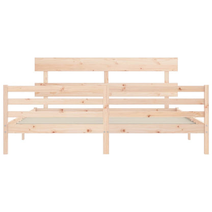 Bed Frame without Mattress Super King Size Solid Wood