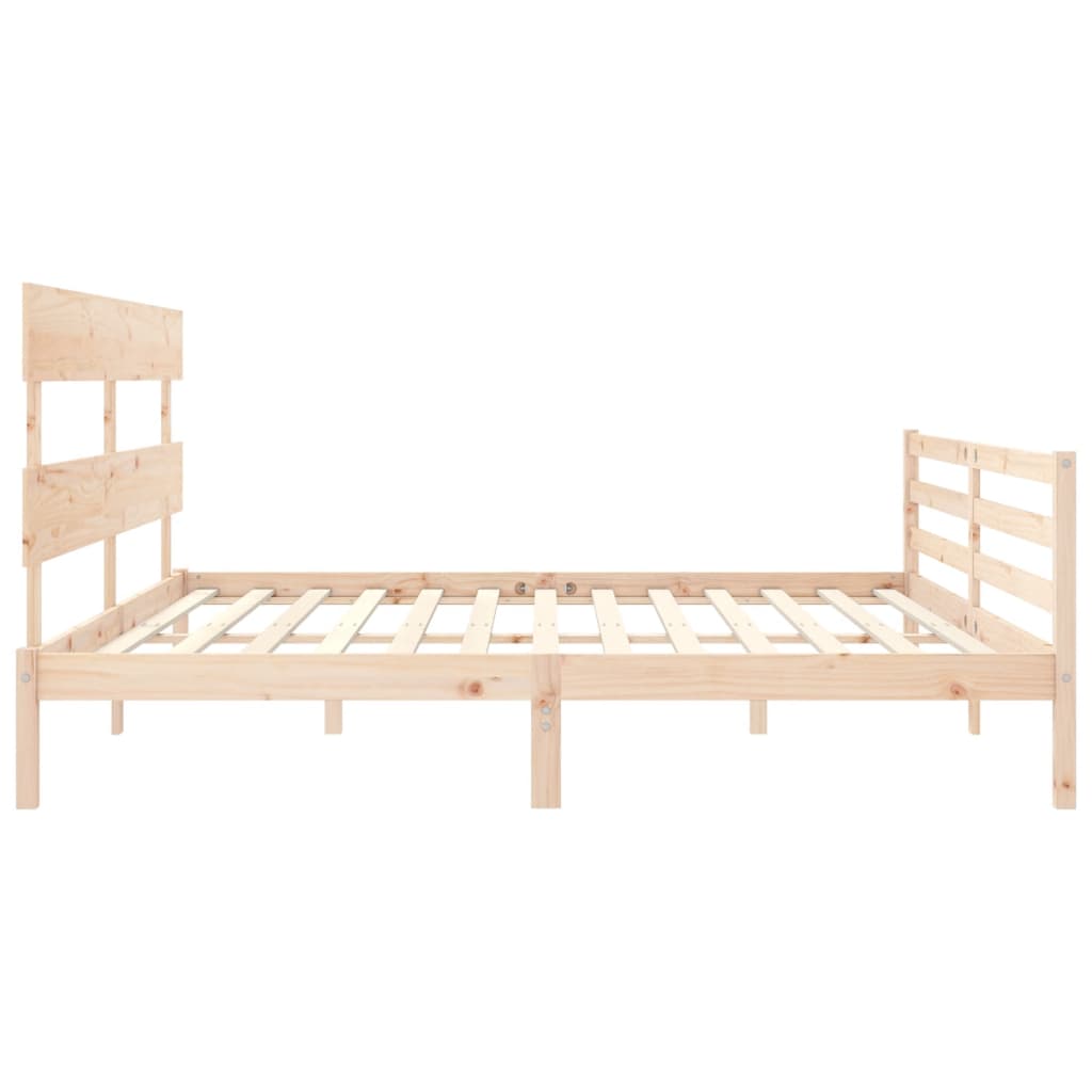 Bed Frame without Mattress Super King Size Solid Wood